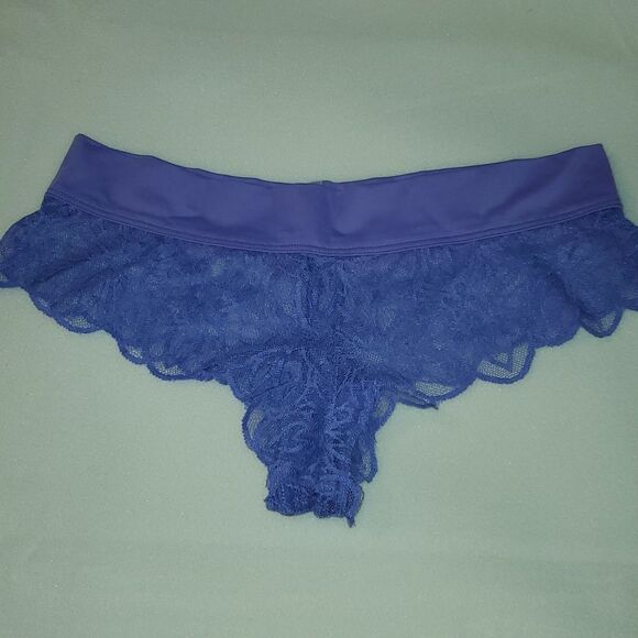 PINK Victoria's Secret Other - Victorias Secret Pink Xtra Low Rise Cheekster Purple Lace Panty Panties Undies M